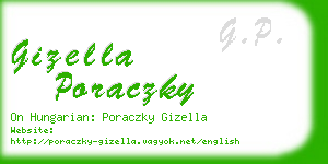 gizella poraczky business card